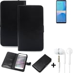 Protective cover for Sony Xperia 10 III Lite Wallet Case + headphones protection