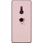 Sony Xperia XZ3 Transparent Mobilskal Hjärta.