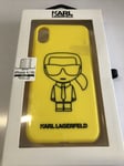 New Karl Lagerfeld Designer Phone Case Apple iPhone X & Xs Yellow  - UK