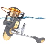 DAUERHAFT Reverse Switch Long Service Life Good Skidproof Performance Spinning Reel Smooth,for Fish Lovers(Gold (metal feet))