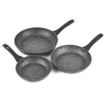 Salter Fry Pan Cookware Set 3PC Non-Stick Megastone 20/24/28cm Dishwasher Safe