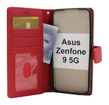 New Standcase Wallet Asus Zenfone 9 5G (Röd)
