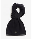 Fred Perry Womens Twin Tipped Scarf - Black - One Size