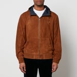 Polo Ralph Lauren Reversible Suede and Taffeta Bomber Jacket - L