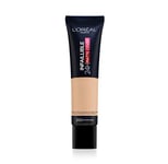 L'Oreal Paris Foundation, Infallible Matte Cover 24hour 200 Golden Sand, Sweat-proof, Heat-proof, Transfer-proof and Water-proof, SPF 18, 30 ml