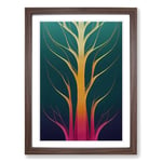 Gothic Tree Vol.1 Framed Wall Art Print, Ready to Hang Picture for Living Room Bedroom Home Office, Walnut A2 (48 x 66 cm)