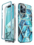 i-Blason Cosmo Series Case for iPhone 12 Pro Max 5G 6.7 Inch (2020 Release), Full-Body Stylish Protective Case with Built-in Screen Protector (Ocean)
