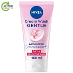 NIVEA Gentle Face Cleansing Cream Wash for Dry & Sensitive Skin (150 ml), Sensi