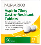Numark Aspirin 75mg Gastro-Resistant 56 Tablets