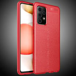 samsung Samsung A52 Leather Texture Case Red