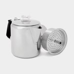 GSI Outdoors Perkulator Glacier Stainless Coffee Percolator 6 Cup Silicone Handle, rostfritt stål, 710 ml
