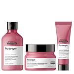 L'Oréal Professionnel, Shampoing + Masque + Crème 10-en-1 Rénovateur de Longueurs pour Cheveux Longs, Pro Longer, SERIE EXPERT, 300ml + 250ml + 200ml