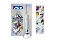 Oral-B | Vitality PRO Kids Disney 100 | Electric Toothbrush with Travel Case | Rechargeable | For kids | Number of brush heads included 1 | Number of