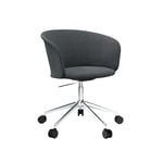 HEM - Kendo Swivel Chair 5-star Castors - Graphite/Polished