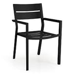 Brafab Delia stapelbar karmstol aluminium svart