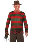 Freddy Krueger Kostymset - Licensierat A Nightmare On Elm Street Kostym