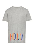Logo Cotton Jersey Tee Tops T-shirts Short-sleeved Grey Ralph Lauren Kids