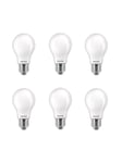 Philips LED-lyspære Classic 7W/827 (60W) frosted 6-pack E27