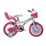 Dino Barbie Girls 16 Wheel Bike Pink Bicycle Stabilisers Adjustable Outdoor