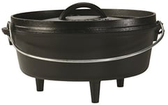 Lodge 25.4 cm / 3.79 litre / 4 quart Pre-Seasoned Cast Iron Outdoor / Camp Dutch Oven