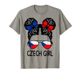 Czech Girl Messy Hair Czech Republic Pride Womens Kids T-Shirt
