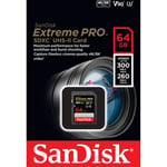 SanDisk Extreme Pro SDXC 64GB 300MBS UHS-II V90
