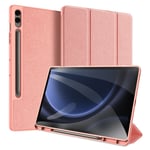 Samsung Galaxy Tab S9 FE Plus - DUX DUCIS Domo Series Tri-Fold Smart fodral Pink