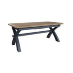 https://furniture123.co.uk/Images/FOL104050_3_Classic.jpg?versionid=8 Navy & Oak Extending Refectory Table - Seats 8 Pegasus