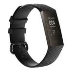 Silikonarmband Fitbit Charge 3/4 Svart (Storlek: L)