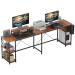 L-format skrivbord 168 x 120 cm hörnskrivbord med förvaringsfack, förvaringsväska, vändbart datorbord med bildskärmsstativ, spel