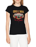 Guns & Roses Women's Guns N' Roses Welcome to the Jungle T-Shirt, Black (Black Black), 12