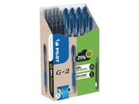Gelpen Pilot G-2 Green Pack 0,7 Mm Blå - Med 12 Stk. + 12 Refills
