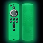 Zchui Remote Control Cover, Luminous Protective Cover, Firestick Remote Cover Glow, Soft Silicone Anti Slip Shockproof Dustproof & Washable Cover Case for Fire TV Cube Accessories