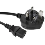 3m Long IEC Kettle Lead Power Cable 3 Pin UK Plug PC Monitor C13 Cord