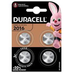 Duracell Pile bouton Lithium CR 2016 - Lot de 4 (blister unités)