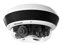 Hikvision EXIR Flexible PanoVu Network Camera DS-2CD6D24FWD-IZHS - Nettverksovervåking / panoramakamera - kuppel - utendørs, innendørs - værbestandig - farge (Dag og natt) - 8 MP - 1920 x 1080 - f14-montering - variabel fokallengde - lyd - GbE - MJPEG, H.264, H.265, H.265+, H.264+ - DC 12 V / AC 24 V / høy PoE