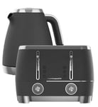 Beko Kettle & 4 Slice Toaster Set Grey & Chrome Cosmopolis Brand New