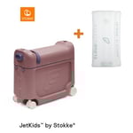 JETKIDS™ BY STOKKE® Resesäng BedBox™ Hazy Lilac och madrass CloudSleeper™ vit