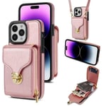 iPhone 16 Pro Skal med Väska - Roséguld Rosa
