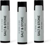 Salt & Stone Sunscreen Lip Balm SPF 30 All Natural Hydrating No Cast - Pack of 3