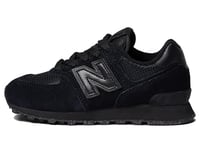 New Balance 574 Sneaker, Black, 10 UK Child