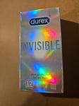 12 Durex Invisible Extra Thin Extra Sensitive & Extra Soft Condoms