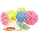 CDQ 150 st olika färger papper parasoll Cocktailval Cupcake Toppers för Hawaiian Party