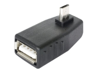 DeLOCK - USB-adapter - USB (hun) til Micro-USB Type B (han) - USB 2.0 OTG - 90° stikforbindelse