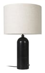 Gravity Table Lamp Large - Black Marble/Canvas Shade