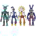 3/4/5 st Fnaf Five Nights At Freddy's Actionfigurer Modell Barn Pojkar Flickor Leksaker Gåvor [LGL] 4Pcs