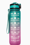 Sporty Motivasjon Drikkeflaske - 1 liter - Rosa &amp; Grønn