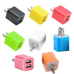 2 Port Usb Output Wall Charger Us Plug Travel Power Adapter For B White