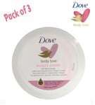 3 x 75ml Dove Body Love Beauty Cream for Face & Body Cream 24 HourMoisturisation