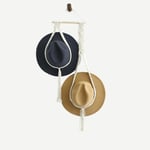 Uppgradera Macrame Hatt Hängare Hatt Förvaringställ För Vägg Cowboy Hatt Hållare Hand white 105cm